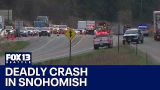 State Route 2 closed in Snohomish, WA due to deadly crash