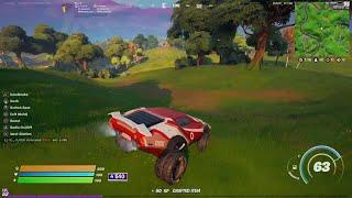 Car bumps into a tree and flips over !!! (Fortnite)