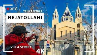 Nejatollahi ( villa ) Street 4K / Tehran 2023 /Walking Tour -ویلا -خیابان نجات الهی