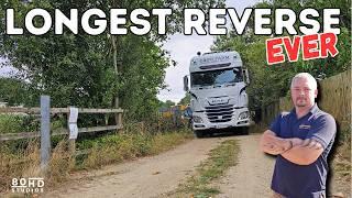 HGV Truck Driver Longest Farm Lane Reverse. UK Trucking