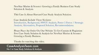 NewStar Marine & Scooter Growing a Family Business Case Study Solution & Analysis