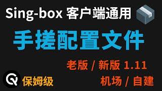 【全网最细】手把手教你手搓singbox配置文件，结合sing-box官方wiki，新老版本配置讲解，机场订阅、自建节点讲解