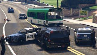 GTA 5 | Epic Bus Chase | Escape From Police | Rj Shadow Gaming