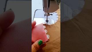 Sewing Tips And Tricks ASMR Sounds For Summer Neck Design With Cotton Lace 2024 #Shorts