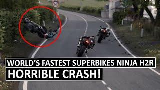 Terrifying Crash! World's Fastest Superbikes Kawasaki Ninja H2R vs Ninja H2, ISLE OF MAN TT?