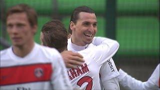 Beckham assist for Ibrahimovic (90' +3) - Stade Rennais FC - Paris Saint-Germain (0-2) / 2012-13