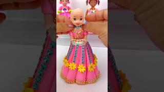 DIY How to Make Polymer Clay Miniature Rainbow Doll Dress | DIY Easy Super Clay Tutorial | ASMR