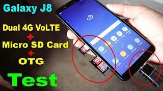 Samsung Galaxy J8 Dual 4G VoLTE + Micro SD Card + OTG Test