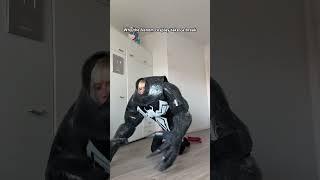 it was a rough day for me and my back #venom #cosplay #funny