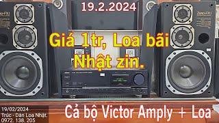 Giá 1tr, Loa bãi Nhật zin bản. Cả bộ Victor gồm Loa và Amply... Trúc - Hưng Yên.   0972 138 205.