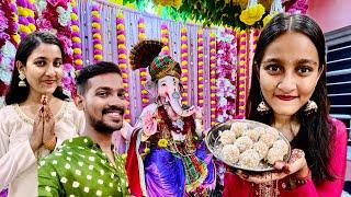 Khushboo made Coconut Laddu For Ganpati Bappa