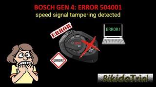 Bosch Gen 4: Error 504001 - Viritys havaittu