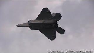 2015 New York Airshow - F-22 Raptor Demo & USAF Heritage Flight