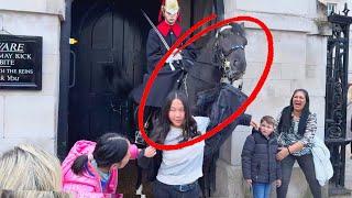 King's Horse Reprimands a Silly Rude Girl for doing this Again!