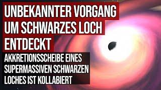 Unbekannter Vorgang entdeckt - Akkretionsscheibe eines supermassiven schwarzen Loches ist kollabiert