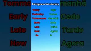 Learn Portuguese Vocabulary #learnportuguese #europeanportuguese #shorts