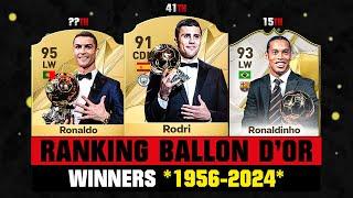 RANKING Every BALLON d'Or WINNER from 1956 to 2024!  ft. Rodri, Ronaldo, Ronaldinho…