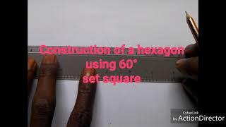 Construction of a hexagon using 60° set square  (TD/ENGINEERING DRAWINGS) - GO TECHNICAL