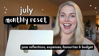 July Monthly Reset Routine 2024 | goal setting, June reflections, faves & expenses | Plan with Me!