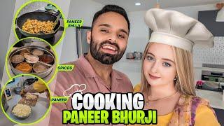 ABBEY JI IS A PUNJABI CHEF! Cooking Paneer Bhurji *Bhabhi's Dhaba*