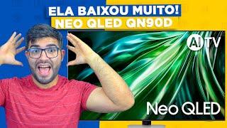 SMART TV QN90D JÁ BAIXOU! Comprei a TV da SAMSUNG com 7 ANOS de atualização e IA