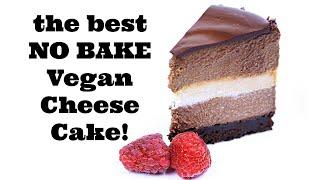 No Bake Triple Layer Cheesecake