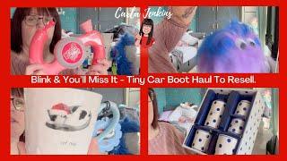 TINY SUNDAY CAR BOOT HAUL VIDEO -  WHAT I BUY TO RESELL ON EBAY | CARLA JENKINS