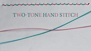 TWO TONE HAND STITCH. Leather craft