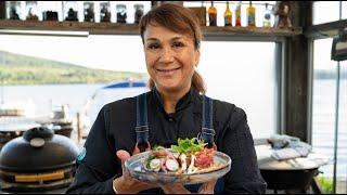 Tartare på gingravad ryggbiff med syrade grönsaker