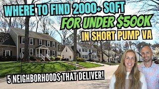 Where To Find 2000 SqFt Homes For Sale For Under $500K In Short Pump VA | Living In Short Pump VA