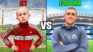 £1 VS £100,000,000 FOOTBALL PLAYER! FT Phil Foden