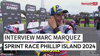 interview Marc Marquez  setelah Sprint Race MotoGP Phillip Island  Australia 2024 #motogp #marquez