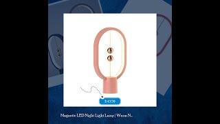 Magnetic LED Night Light Lamp | Warm Night Light for Home, Office