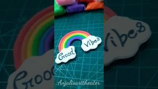 Air Dry Clay Rainbow DIY #shortsvideo #youtubeshorts #shorts