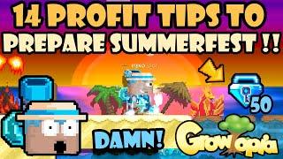 How to PREPARE + PROFIT up to 50 BGLS on SUMMERFEST!! ️ | GrowTopia Profit 2023