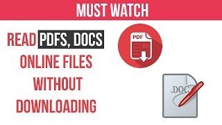 [Must Watch] Read PDFs, Docs Online files without Downloading | Google Tricks | No Software Needed