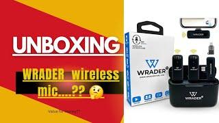 WRADER WIRELESS MICROPHONE. Best budget microphone for youtube! under 1000, microphone for mobile.