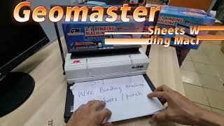 Geomaster WB-007 Wire Binding Machine User Guide
