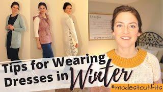 How To Wear Dresses (and Skirts) Even in Winter! | Modest Outfit Ideas for the Cold