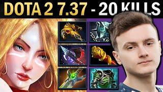 Lina Gameplay Miracle with 20 Kills and Gleipnir - Dota 2 7.37