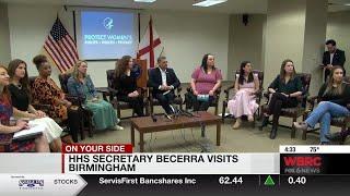 HHS secretary Becerra visits Birmingham