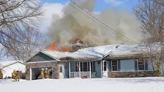 Fire engine responding to House Fire