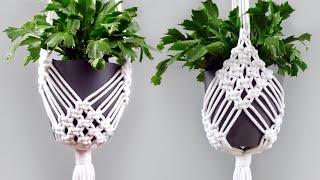 DIY Macrame Plant Hanger Easy NEW Diamond Design