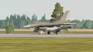 DCS (shorts) F-16 Moscow drift landing!