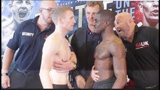 HEATED WORDS EXCHANGED!! - TOM FARRELL v OHARA DAVIES OFFICIAL WEIGH IN & HEAD TO HEAD