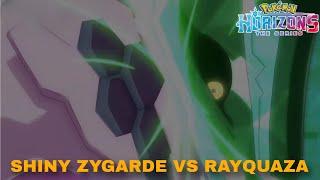 Shiny Zygarde VS Rayquaza Pokemon Horizons New Opening Breakdown