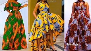 Ankara Styles 2023: Ankara Long Gown/Dress Styles for Ladies |Beautiful, Classy Ankara Flowing Dress