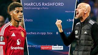 Why did Erik ten Hag take off Rashford at half-time? | Stats breakdown Porto 3-3 Man Utd