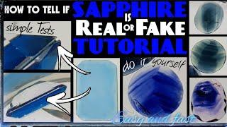 How to tell if Sapphire is Real or Fake  DIY Tutorial  Easy Gem Test 