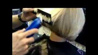 Jason clipper cutting Bobbie's blonde haircut Video   Short women's hairstyles